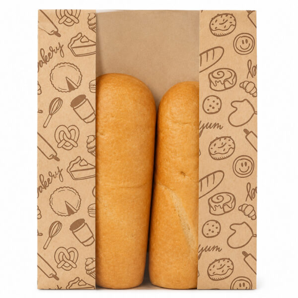 Kraft Bakery Paper Bag with Clear Window