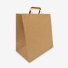 Kraft Paper Bag with Flat Handles for Takeaway