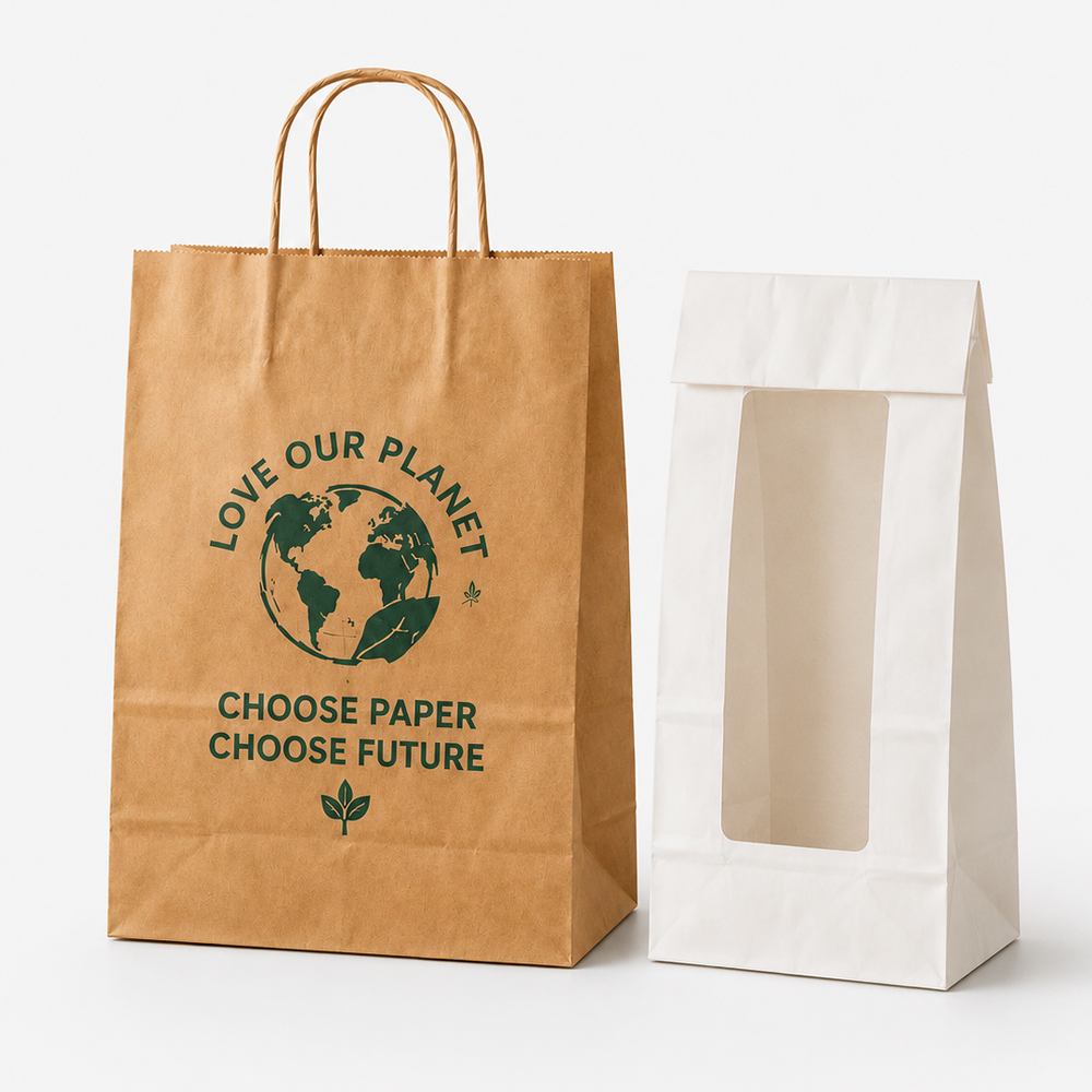 Kraft Paper Bags for Bakery and Takeaway Use
