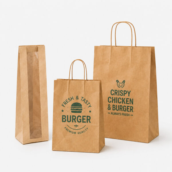 Kraft Paper Bags for Bakery and Takeaway Use