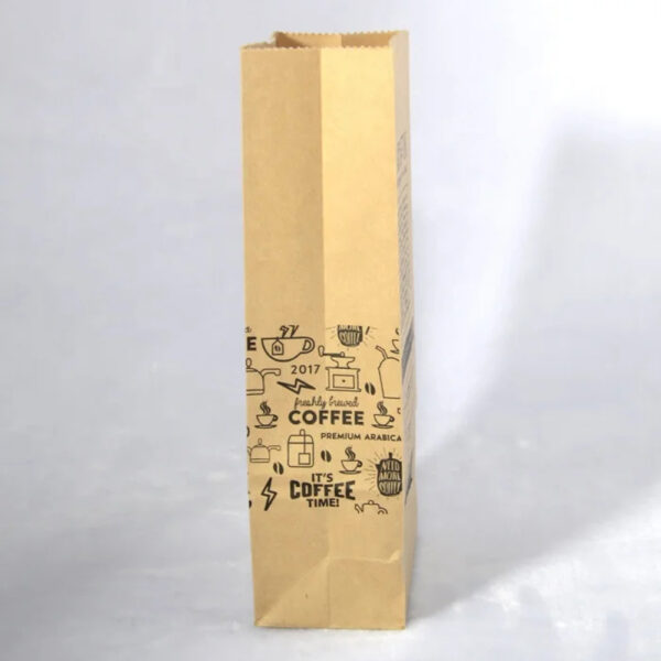 Kraft Paper Coffee Bag with Folded Top