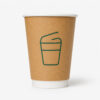 Kraft Paper Coffee Cup with Sip-Through Lid for Cafés Kraft Paper Coffee Cup with Sip-Through Lid for Cafés