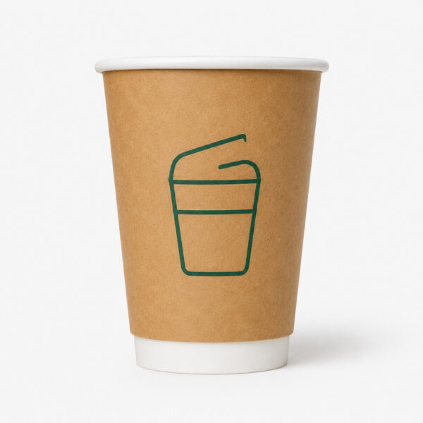 Kraft Paper Coffee Cup with Sip-Through Lid for Cafés Kraft Paper Coffee Cup with Sip-Through Lid for Cafés