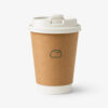Kraft Paper Coffee Cup with Sip-Through Lid for Cafés Kraft Paper Coffee Cup with Sip-Through Lid for Cafés