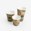Kraft Paper Coffee Cups with Black Lids Kraft Paper Coffee Cups with Black Lids
