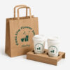 Kraft Paper Cup Carrier Tray for Takeaway Drinks Kraft Paper Cup Carrier Tray for Takeaway Drinks
