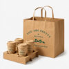 Kraft Paper Cup Carrier Tray for Takeaway Drinks Kraft Paper Cup Carrier Tray for Takeaway Drinks