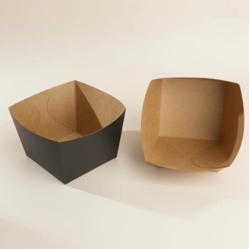 Kraft Paper Food Tray for Takeaway Snacks Kraft Paper Food Tray for Takeaway Snacks
