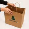 Kraft Paper Handle Bag for Takeaway Food Orders Kraft Paper Handle Bag for Takeaway Food Orders