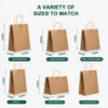 Kraft Paper Handle Bag for Takeaway Food Orders Kraft Paper Handle Bag for Takeaway Food Orders