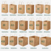 Kraft Paper Handle Bag for Takeaway Food Orders Kraft Paper Handle Bag for Takeaway Food Orders