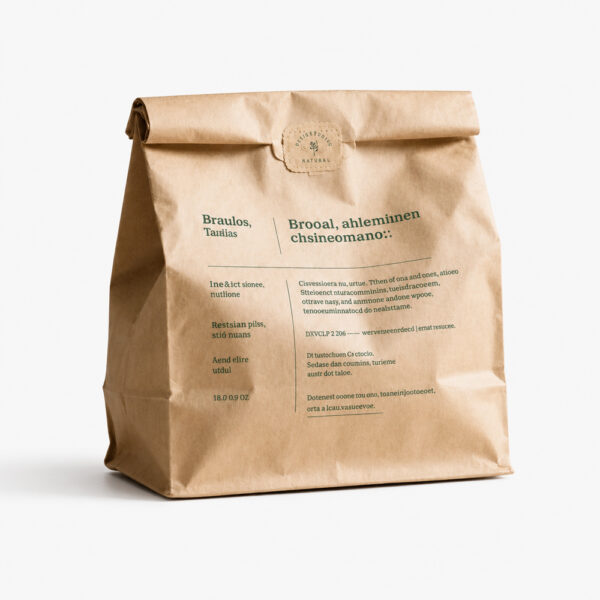 Kraft Paper Lunch Bag with Folded Top Closure