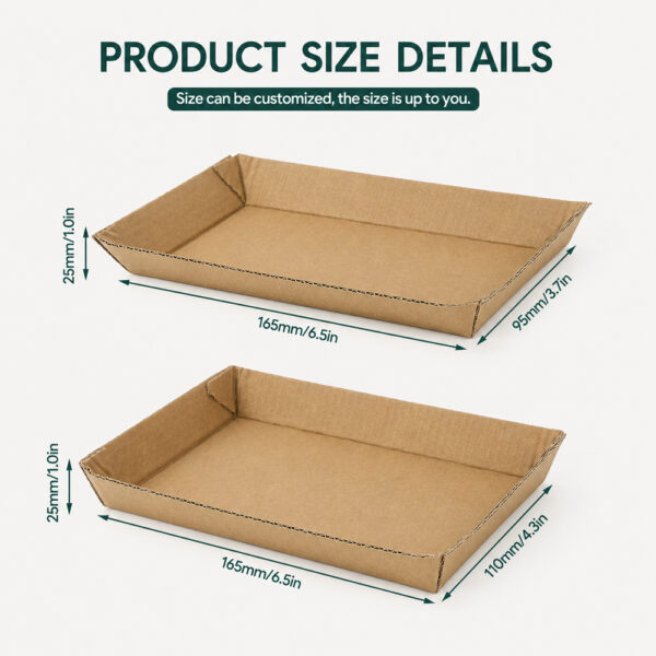 Kraft Paper Tray for Produce Overwrap Packaging