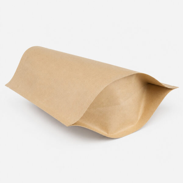 Kraft Stand Up Paper Pouch with Zipper Closure
