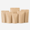 Kraft Stand Up Paper Pouch with Zipper Closure