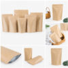 Kraft Stand Up Paper Pouch with Zipper Closure