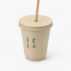 Kraft-Style Paper Cup with Flat Lid