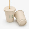 Kraft-Style Paper Cup with Flat Lid