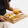 Kraft-Style Paper Snack Tray with Cup Holder Kraft-Style Paper Snack Tray with Cup Holder