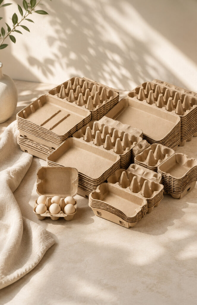 Kraft paper food box for egg takeaway packaging
