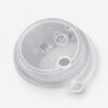 Low-Dome Plastic Cold Cup Lid with Attached Stopper Low-Dome Plastic Cold Cup Lid with Attached Stopper