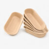 Molded Bamboo Fiber Oval Bowl with Lid for Takeaway