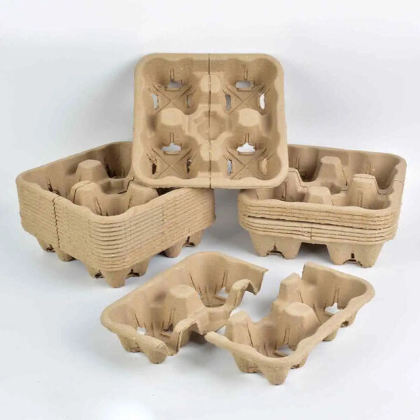 Molded Paper Pulp Drink Carrier Tray Molded Paper Pulp Drink Carrier Tray