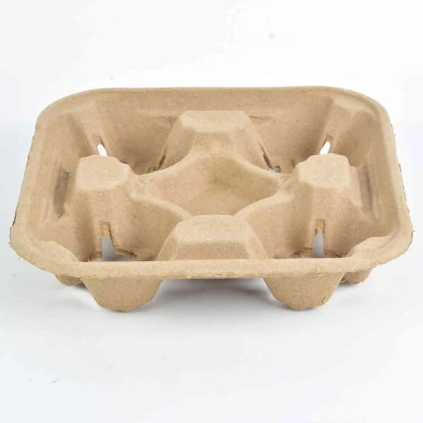 Molded Paper Pulp Drink Carrier Tray Molded Paper Pulp Drink Carrier Tray