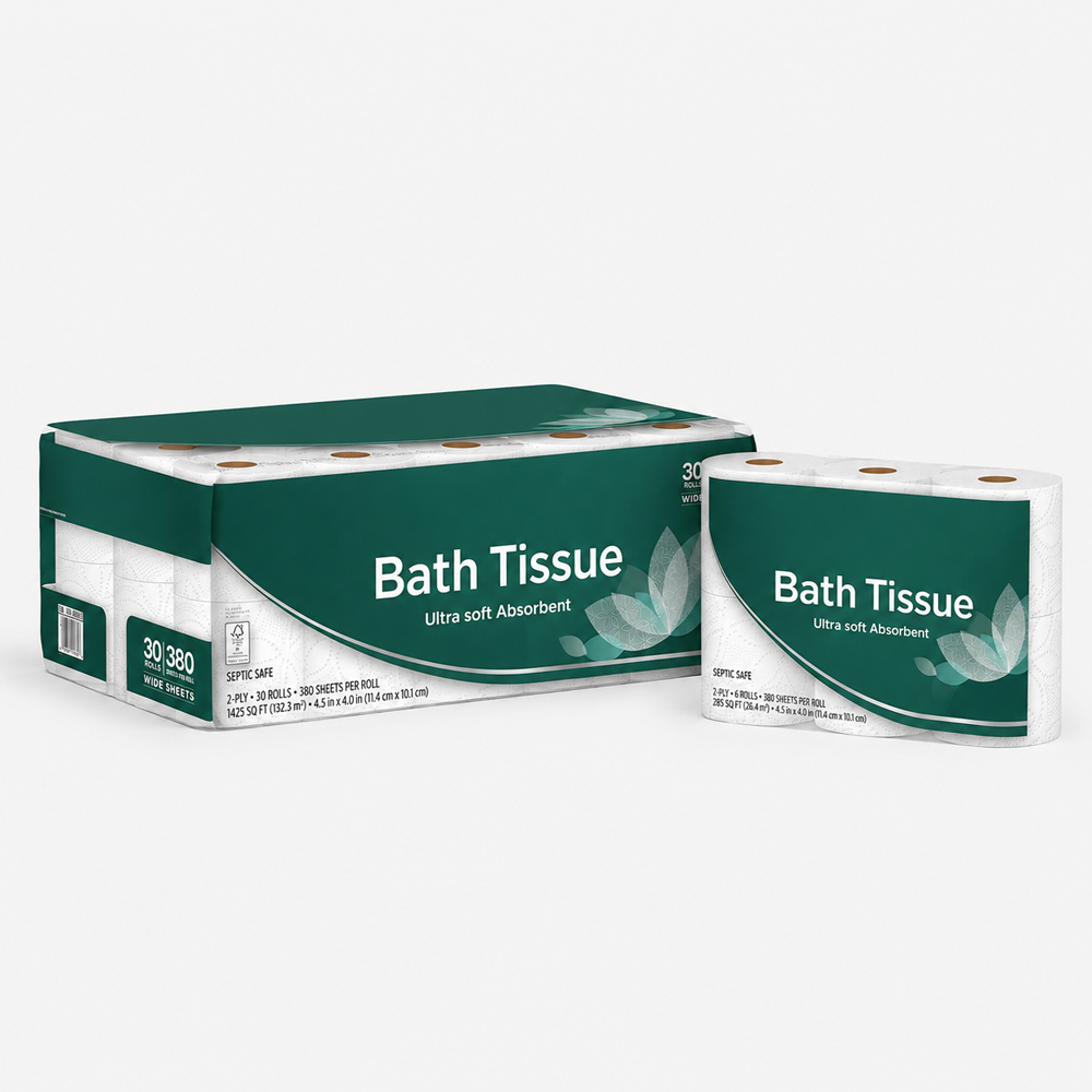 Multi-Pack Toilet Paper Rolls for Wholesale Supply