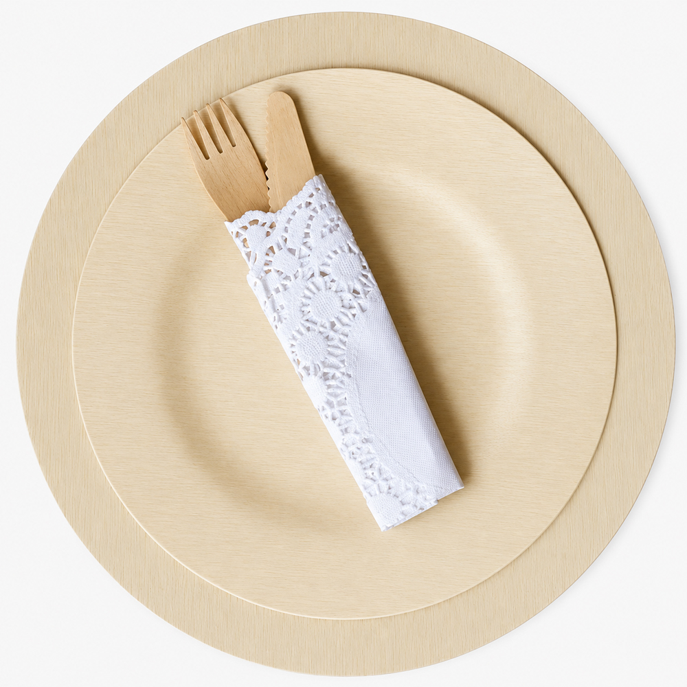 Natural Bamboo Plates for Buffet Food Service