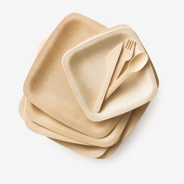 Natural Bamboo Plates for Buffet Food Service