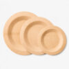 Natural Bamboo-Style Plates for Event Catering Natural Bamboo-Style Plates for Event Catering