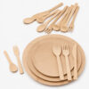 Natural Bamboo-Style Plates for Event Catering Natural Bamboo-Style Plates for Event Catering