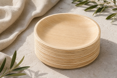 Natural bamboo plates for supermarket and private label buyers