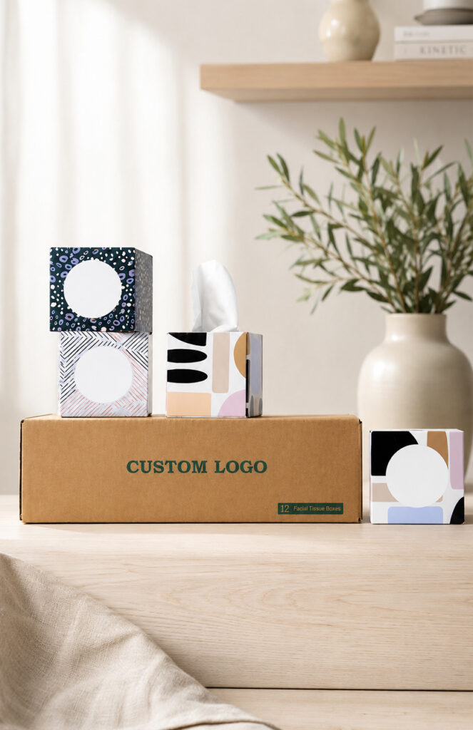 OEM facial tissue boxes for distributor programs