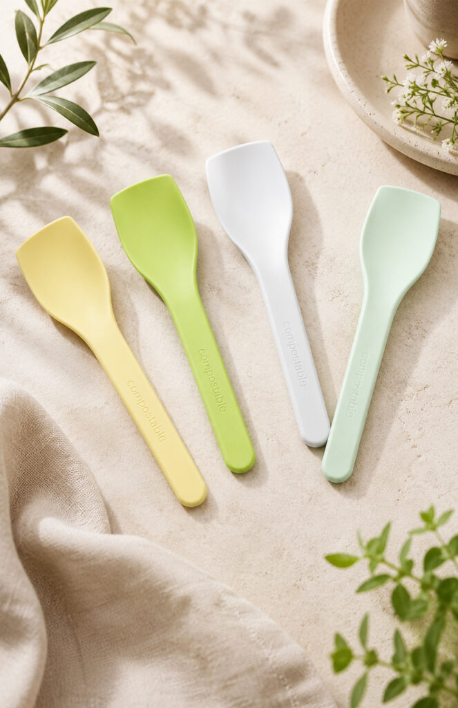 OEM plastic utensils for yogurt ice cream and dessert cups