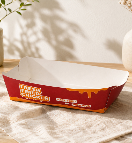 Open food boats for snacks and concession stand menus