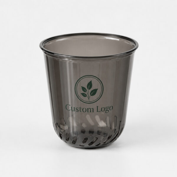 PET Cold Cup with Custom Logo and Flat Lid