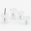 PP Cold Drink Cups with Flat and Dome Lid Options