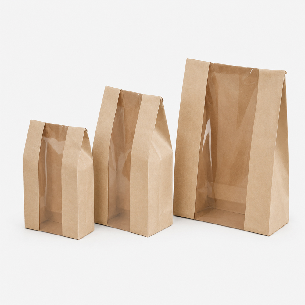 Paper Bakery Bag with Clear Window for Bread