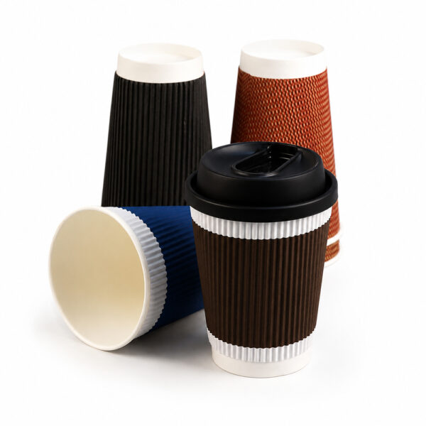 Paper Coffee Cup with Ripple Wall and Print Option