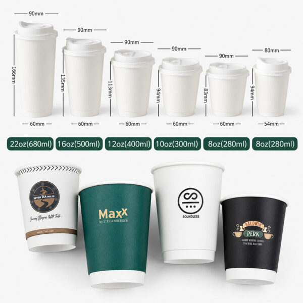 Paper Coffee Cup with Ripple Wall and Print Option