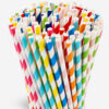 Paper Drinking Straws with Wrapped and Striped Options