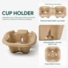 Paper Pulp Drink Carrier Tray for Takeaway Cups