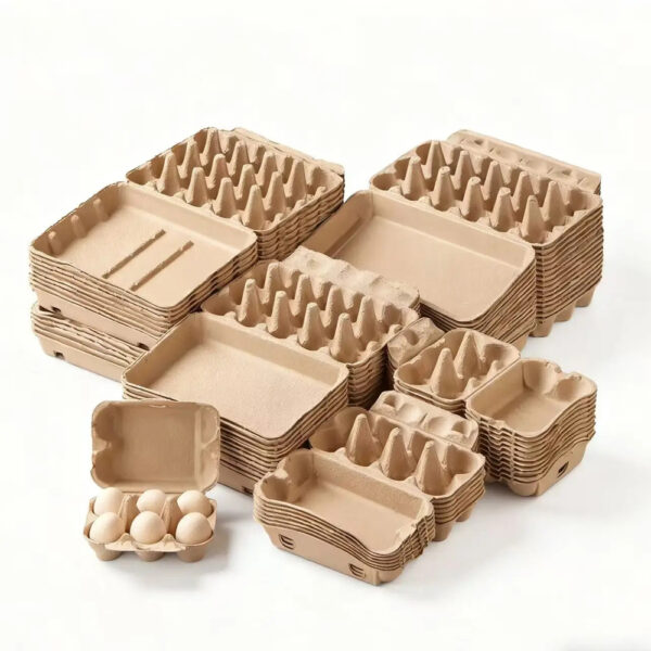 Paper Pulp Egg Carton with Hinged Lid Paper Pulp Egg Carton with Hinged Lid