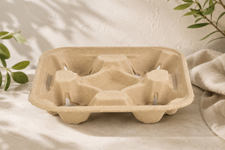 Paper cup holder tray for beverage delivery and catering