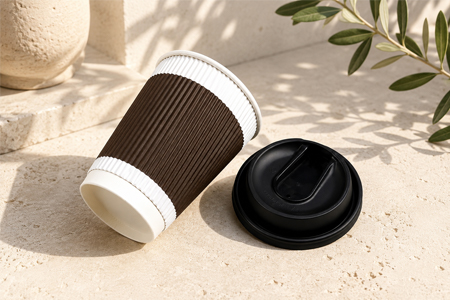 Paper cups with lids for wholesale takeaway packaging supply
