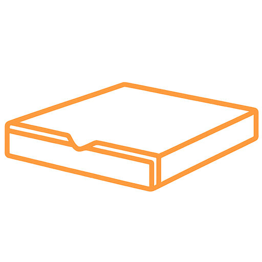 Paper pizza boxes