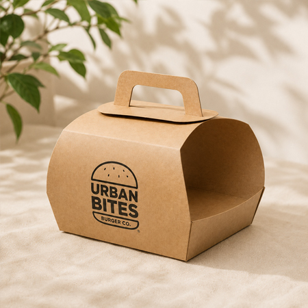 Paper snack platter box for burgers and fried appetizers