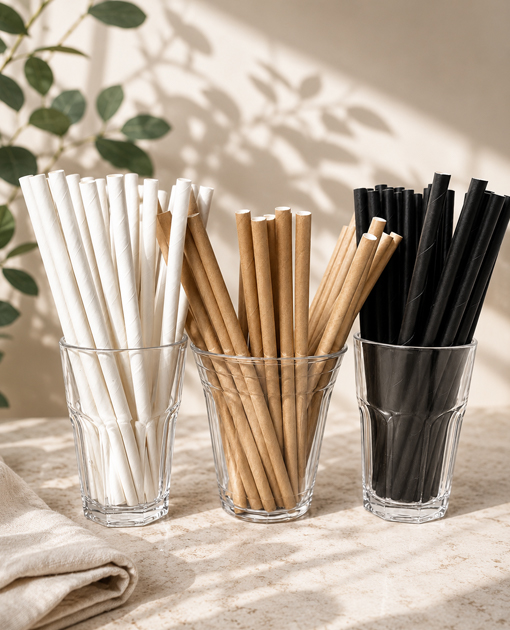 Paper straws supplied for beverage packaging buyers
